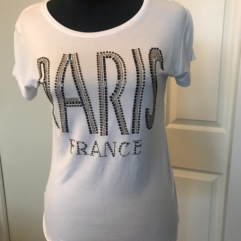 Attitude Paris Private Design White Dress Shirt, Size M